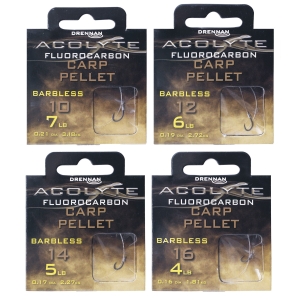 Gotowe Przypony ACOLYTE FLUOROCARBON CARP PELLET 8szt. / 30cm