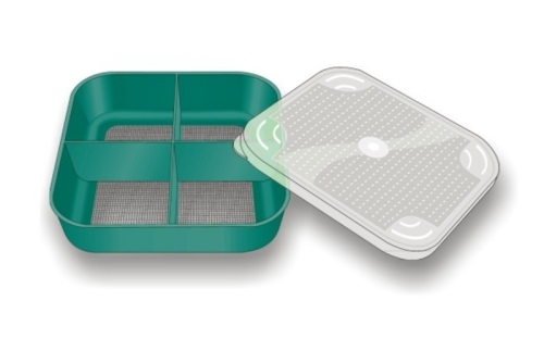 Pudełko Stonfo 0,7l - siatka / dzielone na 4